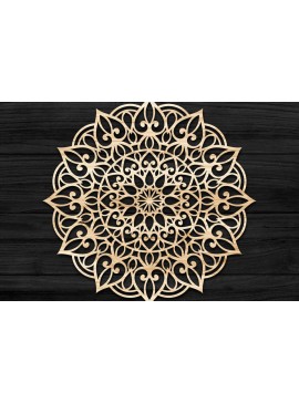 Intra απο ξύλο plywood 3mm-4mm πάχος 3D Mandala για Cricut Δίασταση 30x30 cm INTRAFABR-74272016