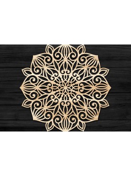 Σετ των 2 Intra απο ξύλο plywood 3mm-4mm πάχος 3D Mandala για Cricut Δίασταση 30x30 cm INTRAFABR-74274259