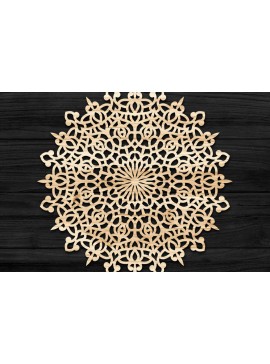 Σετ των 2 Intra απο ξύλο plywood 3mm-4mm πάχος 3D Mandala για Cricut Δίασταση 30x30 cm INTRAFABR-74277072