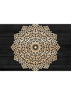 Σετ των 2 Intra απο ξύλο plywood 3mm-4mm πάχος 3D Mandala για Cricut Δίασταση 30x30 cm INTRAFABR-74278383