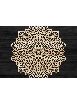 Σετ των 2 Intra απο ξύλο plywood 3mm-4mm πάχος 3D Mandala για Cricut Δίασταση 30x30 cm INTRAFABR-74278893
