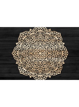 Intra απο ξύλο plywood 3mm-4mm πάχος 3D Mandala για Cricut Δίασταση 30x30 cm INTRAFABR-74285630