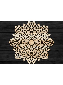 Σετ των 2 Intra απο ξύλο plywood 3mm-4mm πάχος 3D Mandala για Cricut Δίασταση 30x30 cm INTRAFABR-74285831