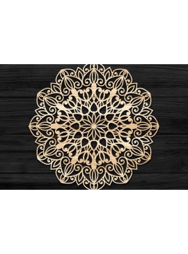 Σετ των 2 Intra απο ξύλο plywood 3mm-4mm πάχος 3D Mandala για Cricut Δίασταση 30x30 cm INTRAFABR-74286693