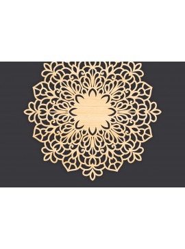 Σετ των 2 Intra απο ξύλο plywood 3mm-4mm πάχος 3D Mandala για Cricut Δίασταση 30x30 cm INTRAFABR-86059623
