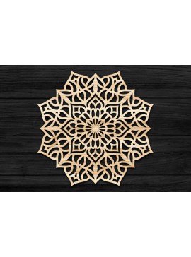 Intra απο ξύλο plywood 3mm-4mm πάχος 3D Mandala για Cricut Δίασταση 30x30 cm INTRAFABR-69579310