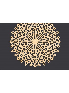 Σετ των 2 Intra απο ξύλο plywood 3mm-4mm πάχος 3D Mandala για Cricut Δίασταση 30x30 cm INTRAFABR-86059655