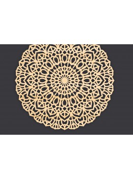 Σετ των 2 Intra απο ξύλο plywood 3mm-4mm πάχος 3D Mandala για Cricut Δίασταση 30x30 cm INTRAFABR-86059662