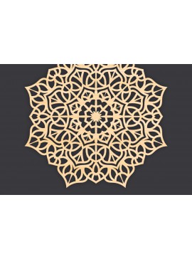 Intra απο ξύλο plywood 3mm-4mm πάχος 3D Mandala για Cricut Δίασταση 30x30 cm INTRAFABR-86060225