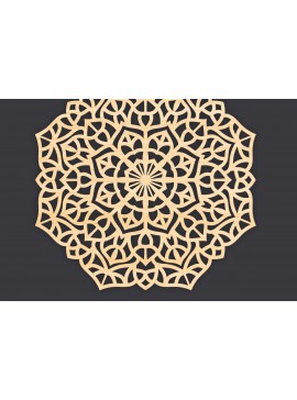 Σετ των 2 Intra απο ξύλο plywood 3mm-4mm πάχος 3D Mandala για Cricut Δίασταση 30x30 cm INTRAFABR-86060229