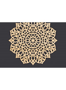 Σετ των 2 Intra απο ξύλο plywood 3mm-4mm πάχος 3D Mandala για Cricut Δίασταση 30x30 cm INTRAFABR-86060242