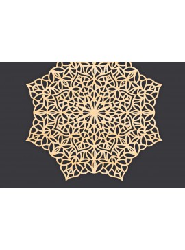 Σετ των 2 Intra απο ξύλο plywood 3mm-4mm πάχος 3D Mandala για Cricut Δίασταση 30x30 cm INTRAFABR-86060248