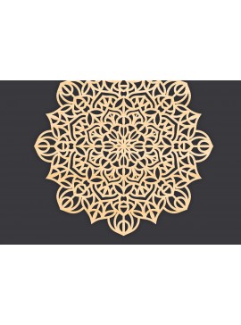 Σετ των 2 Intra απο ξύλο plywood 3mm-4mm πάχος 3D Mandala για Cricut Δίασταση 30x30 cm INTRAFABR-86060259