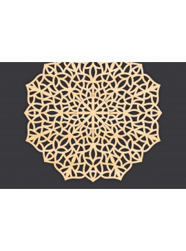 Σετ των 2 Intra απο ξύλο plywood 3mm-4mm πάχος 3D Mandala για Cricut Δίασταση 30x30 cm INTRAFABR-86060264