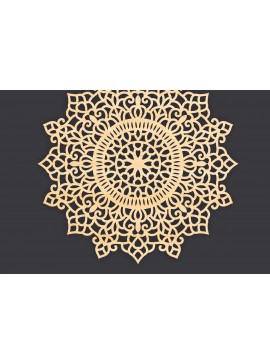 Σετ των 2 Intra απο ξύλο plywood 3mm-4mm πάχος 3D Mandala για Cricut Δίασταση 30x30 cm INTRAFABR-86060278