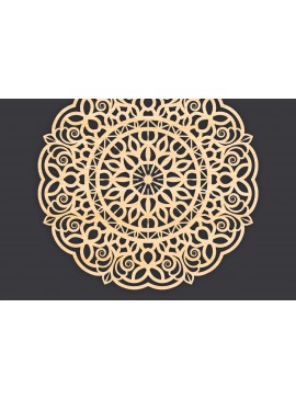 Σετ των 2 Intra απο ξύλο plywood 3mm-4mm πάχος 3D Mandala για Cricut Δίασταση 30x30 cm INTRAFABR-86060295