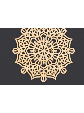 Σετ των 2 Intra απο ξύλο plywood 3mm-4mm πάχος 3D Mandala για Cricut Δίασταση 30x30 cm INTRAFABR-86060827