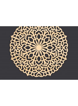 Σετ των 2 Intra απο ξύλο plywood 3mm-4mm πάχος 3D Mandala για Cricut Δίασταση 30x30 cm INTRAFABR-86060860