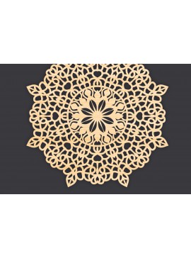 Σετ των 2 Intra απο ξύλο plywood 3mm-4mm πάχος 3D Mandala για Cricut Δίασταση 30x30 cm INTRAFABR-86060865