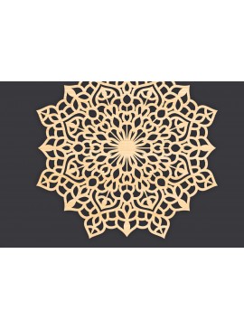 Σετ των 2 Intra απο ξύλο plywood 3mm-4mm πάχος 3D Mandala για Cricut Δίασταση 30x30 cm INTRAFABR-86060877