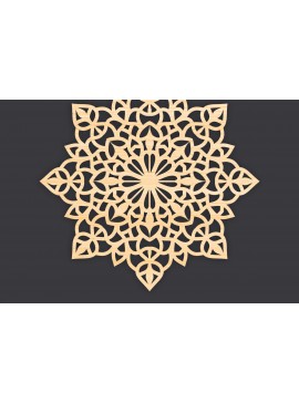 Σετ των 2 Intra απο ξύλο plywood 3mm-4mm πάχος 3D Mandala για Cricut Δίασταση 30x30 cm INTRAFABR-86061386