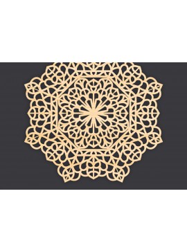 Intra απο ξύλο plywood 3mm-4mm πάχος 3D Mandala για Cricut Δίασταση 30x30 cm INTRAFABR-86061405
