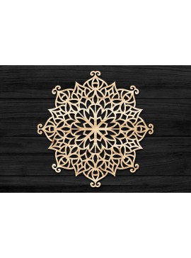 Σετ των 2 Intra απο ξύλο plywood 3mm-4mm πάχος 3D Mandala για Cricut Δίασταση 30x30 cm INTRAFABR-69581308
