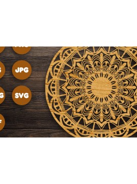 Intra απο ξύλο plywood 3mm-4mm πάχος 3D Mandala για Cricut Δίασταση 30x30 cm INTRAFABR-89553206