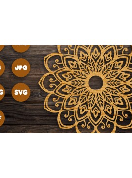 Intra απο ξύλο plywood 3mm-4mm πάχος 3D Mandala για Cricut Δίασταση 30x30 cm INTRAFABR-90827618