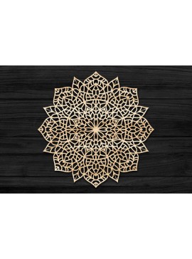 Σετ των 2 Intra απο ξύλο plywood 3mm-4mm πάχος 3D Mandala για Cricut Δίασταση 30x30 cm INTRAFABR-69582653