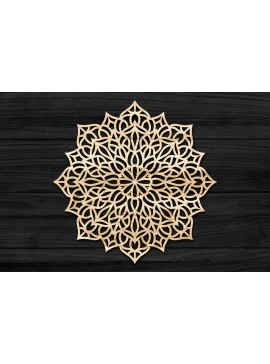 Σετ των 2 Intra απο ξύλο plywood 3mm-4mm πάχος 3D Mandala για Cricut Δίασταση 30x30 cm INTRAFABR-69584481