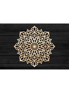 Σετ των 2 Intra απο ξύλο plywood 3mm-4mm πάχος 3D Mandala για Cricut Δίασταση 30x30 cm INTRAFABR-69584535