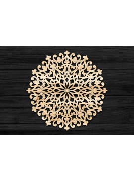 Σετ των 2 Intra απο ξύλο plywood 3mm-4mm πάχος 3D Mandala για Cricut Δίασταση 30x30 cm INTRAFABR-69585237