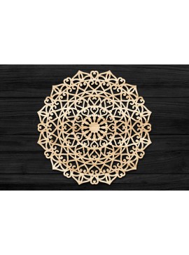 Intra απο ξύλο plywood 3mm-4mm πάχος 3D Mandala για Cricut Δίασταση 30x30 cm INTRAFABR-69585518