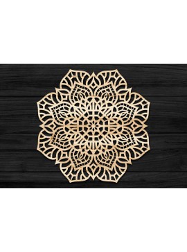 Σετ των 2 Intra απο ξύλο plywood 3mm-4mm πάχος 3D Mandala για Cricut Δίασταση 30x30 cm INTRAFABR-69575222