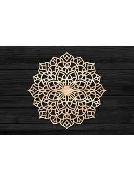 Σετ των 2 Intra απο ξύλο plywood 3mm-4mm πάχος 3D Mandala για Cricut Δίασταση 30x30 cm INTRAFABR-69575878