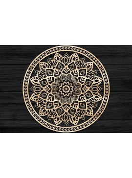 Σετ των 2 Intra απο ξύλο plywood 3mm-4mm πάχος 3D Mandala για Cricut Δίασταση 30x30 cm INTRAFABR-73487114