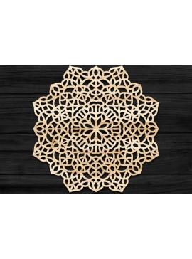 Σετ των 2 Intra απο ξύλο plywood 3mm-4mm πάχος 3D Mandala για Cricut Δίασταση 30x30 cm INTRAFABR-73487681
