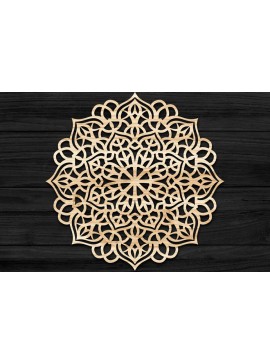 Σετ των 2 Intra απο ξύλο plywood 3mm-4mm πάχος 3D Mandala για Cricut Δίασταση 30x30 cm INTRAFABR-73489674