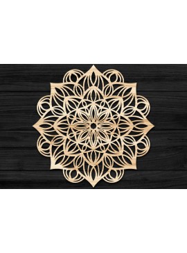 Σετ των 2 Intra απο ξύλο plywood 3mm-4mm πάχος 3D Mandala για Cricut Δίασταση 30x30 cm INTRAFABR-73583646