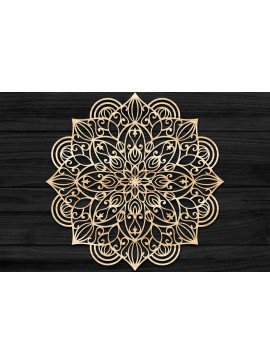 Σετ των 2 Intra απο ξύλο plywood 3mm-4mm πάχος 3D Mandala για Cricut Δίασταση 30x30 cm INTRAFABR-73583820