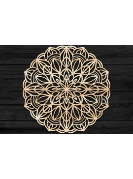 Σετ των 2 Intra απο ξύλο plywood 3mm-4mm πάχος 3D Mandala για Cricut Δίασταση 30x30 cm INTRAFABR-73584585