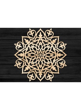 Σετ των 2 Intra απο ξύλο plywood 3mm-4mm πάχος 3D Mandala για Cricut Δίασταση 30x30 cm INTRAFABR-73588517