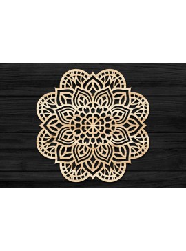 Σετ των 2 Intra απο ξύλο plywood 3mm-4mm πάχος 3D Mandala για Cricut Δίασταση 30x30 cm INTRAFABR-69576640