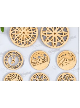 Σετ των 2 Intra απο ξύλο plywood 3mm-4mm πάχος Δέσμη 3D Mechanical Coasters Δίασταση 30x20 cm INTRAFABR-120710864