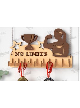 Intra απο ξύλο plywood 3mm-4mm πάχος Τρισδιάστατη θήκη μετάλλιου Δίασταση 30x20 cm INTRAFABR-119316898