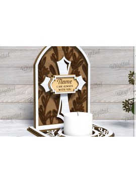 Intra απο ξύλο plywood 3mm-4mm πάχος 3D Memorial Κηροπήγιο Κοπή  Δίασταση 30x20 cm INTRAFABR-118768834