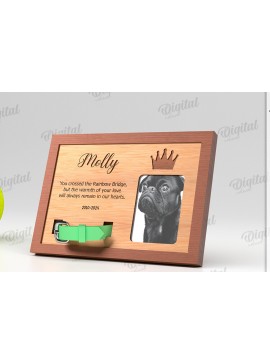Σετ των 2 Intra απο ξύλο plywood 3mm-4mm πάχος 3D Memorial Πλαίσιο για κατοικίδια Δίασταση 20x30 cm INTRAFABR-120041227