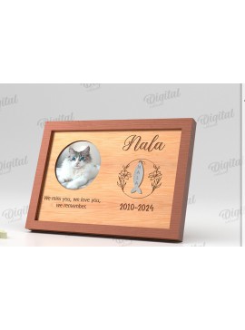 Intra απο ξύλο plywood 3mm-4mm πάχος 3D Memorial Πλαίσιο για κατοικίδια Δίασταση 20x30 cm INTRAFABR-120041355
