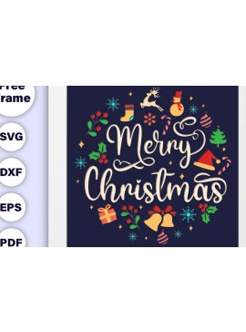 Σετ των 2 Intra απο ξύλο plywood 3mm-4mm πάχος 3D Merry Christmas Shadow Box Δίασταση 20x30 cm INTRAFABR-80967980